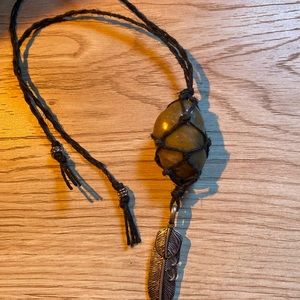 earthy stone tassel!